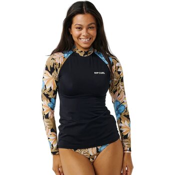 Rip Curl Follow The Sun UPF 50 Long Sleeve Womens, Black, XS