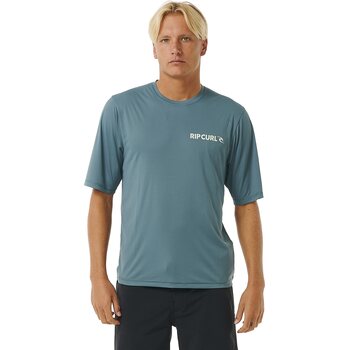 Rip Curl Icons Surflite UPF Short Sleeve Mens, Blue Stone, S