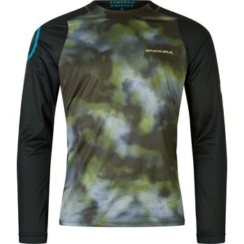 Endura Pixel Cloud Long Sleeve Tee Ltd, Black, S