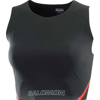 Salomon S/Lab Speed Short Tank Womens, Deep Black / Fiery Red, XS