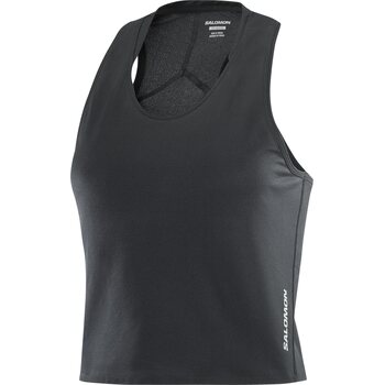 Salomon Sense Aero Short Tank Womens, Deep Black, XL