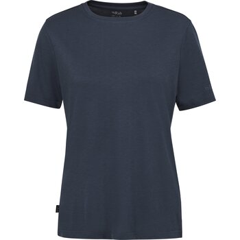 Rab Crimp Logo Tee Womens, Tempest Blue, M (UK 12)