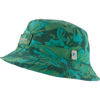 Patagonia Wavefarer Bucket Hat, Water People Banner: Cliffs and Waves Conifer Green, L