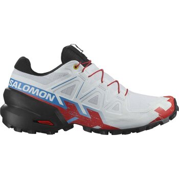 Salomon SpeedCross 6 Womens, White/Black/Fiery Red, EUR 40 (UK 6.5)