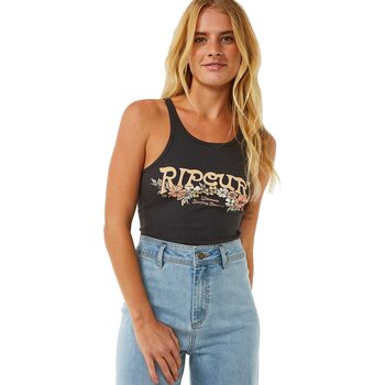 Rip Curl Endless Summer Ribbed Tank Womens, Washed Black, S