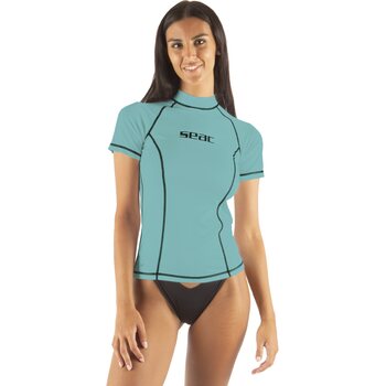 Seacsub Rash Guard T-Sun Short Womens, Tiffany, XL