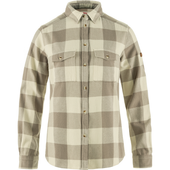 Fjällräven Övik Heavy Flannel Shirt Womens, Fog / Chalk White (021-113) (24/25), M