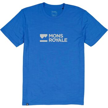 Mons Royale Icon Merino Air-Con T-Shirt Mens, Pop Blue (SS24), M