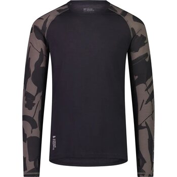 Mons Royale Temple Merino Air-Con Long Sleeve Mens, Shale / Fragments, M