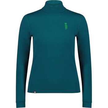 Mons Royale Cascade Merino Base Layer Mock Neck Long Sleeve Womens, Evergreen, S