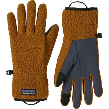 Patagonia Retro Pile Gloves, Shelter Brown, XS