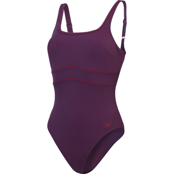 Speedo Shaping ContourEclipse Swimsuit Womens, Plum Dandy / Basque Red, 34