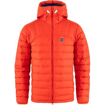 Fjällräven Expedition Pack Down Hoodie Mens, Flame Orange / UN Blue (214-525), S