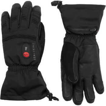 Sealskinz Filby Waterproof Heated Gauntlet, Black, S