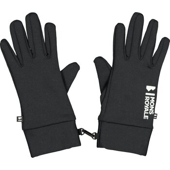 Mons Royale Elevation Merino Fleece Gloves, Black, L