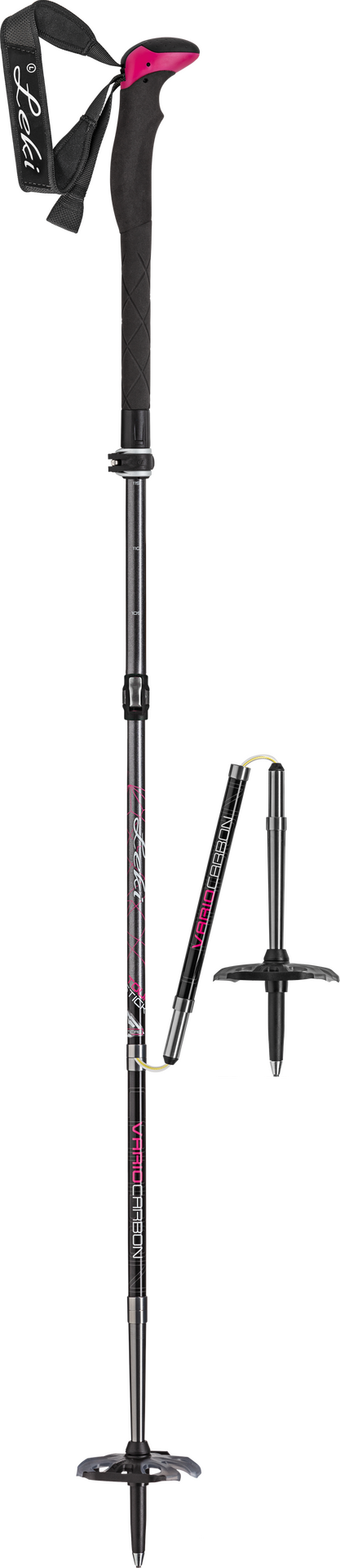 LEKI Tour Stick Vario Carbon Lady Black/Berry/White