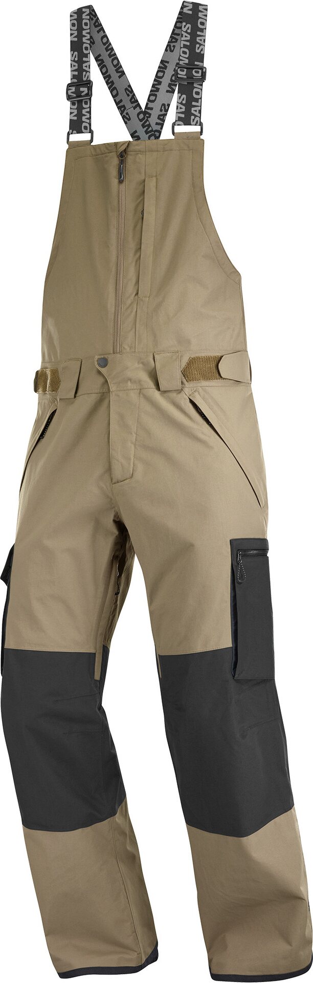 Salomon Transfer Bib Pant Mens Shitake / Deep Black