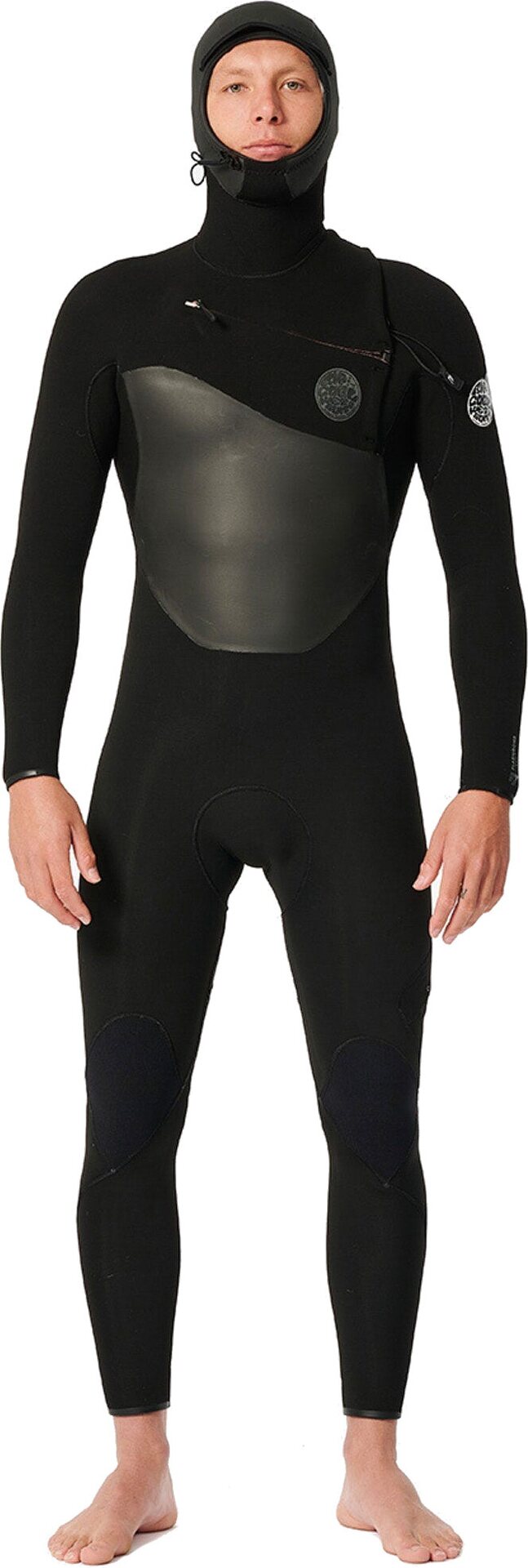 Rip Curl Flashbomb 5/4 Hooded Chest Zip Mens Black