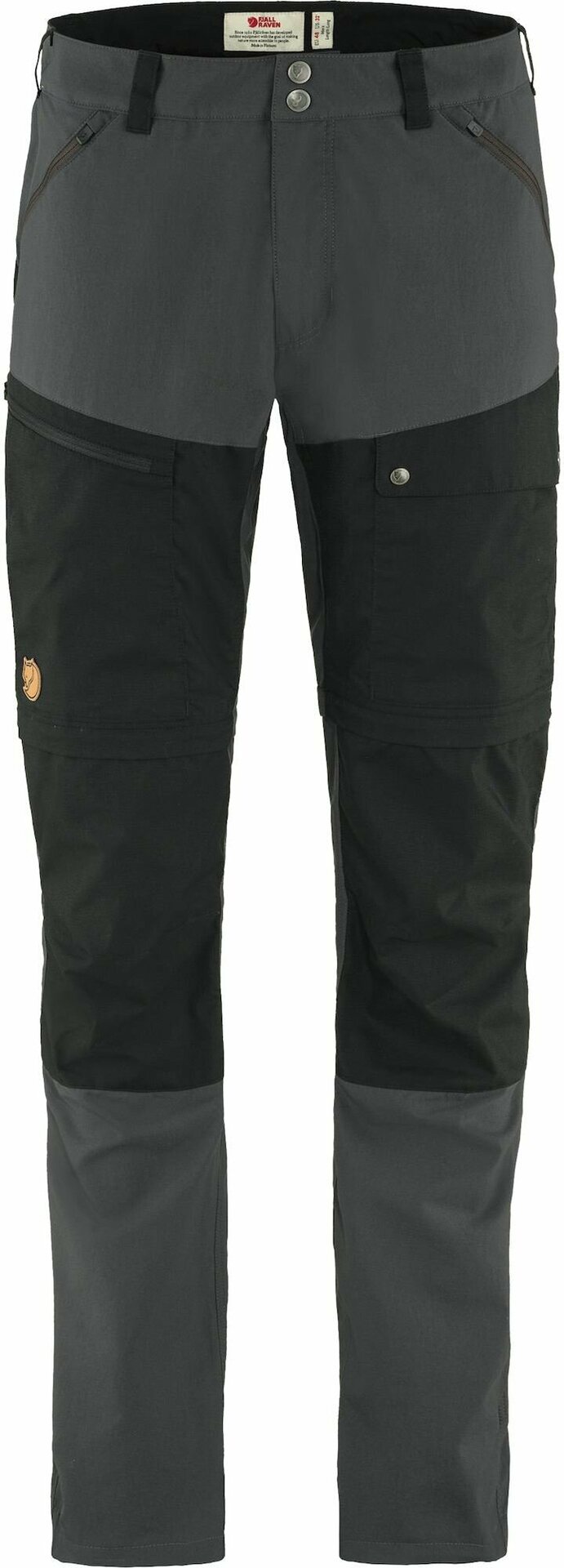 Fjällräven Abisko Midsummer Zip Off Trousers Mens Dark Grey/ Black (030-550)