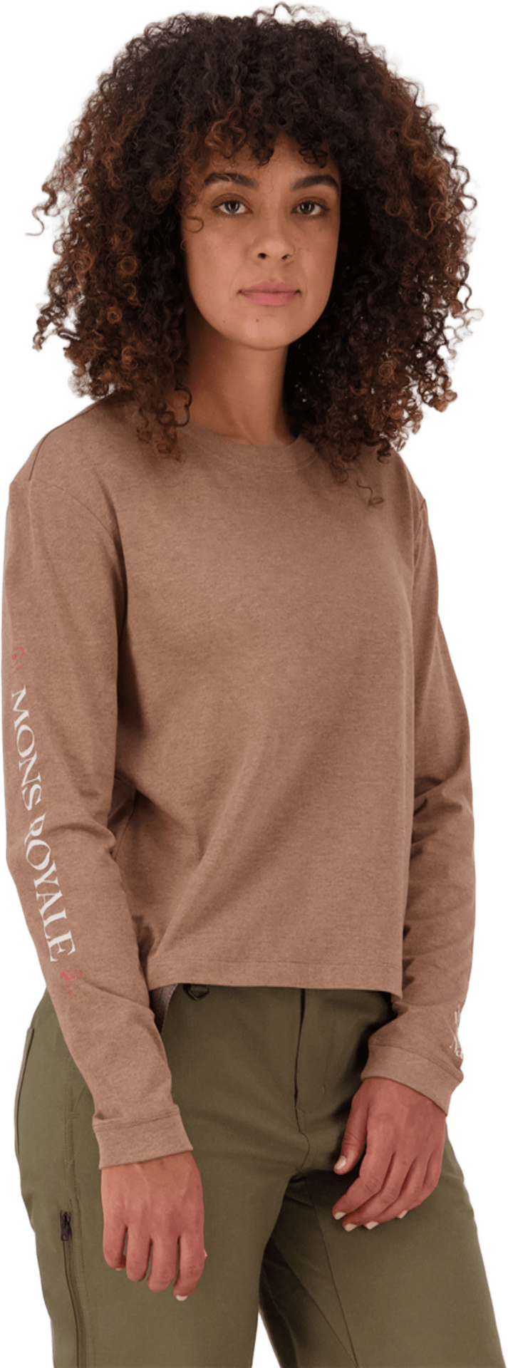 Mons Royale Yonder Merino Organic Cotton LS Womens Mocha