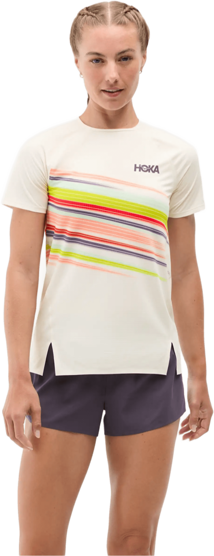 Hoka Race Day Short Sleeve Womens Alabaster Flare