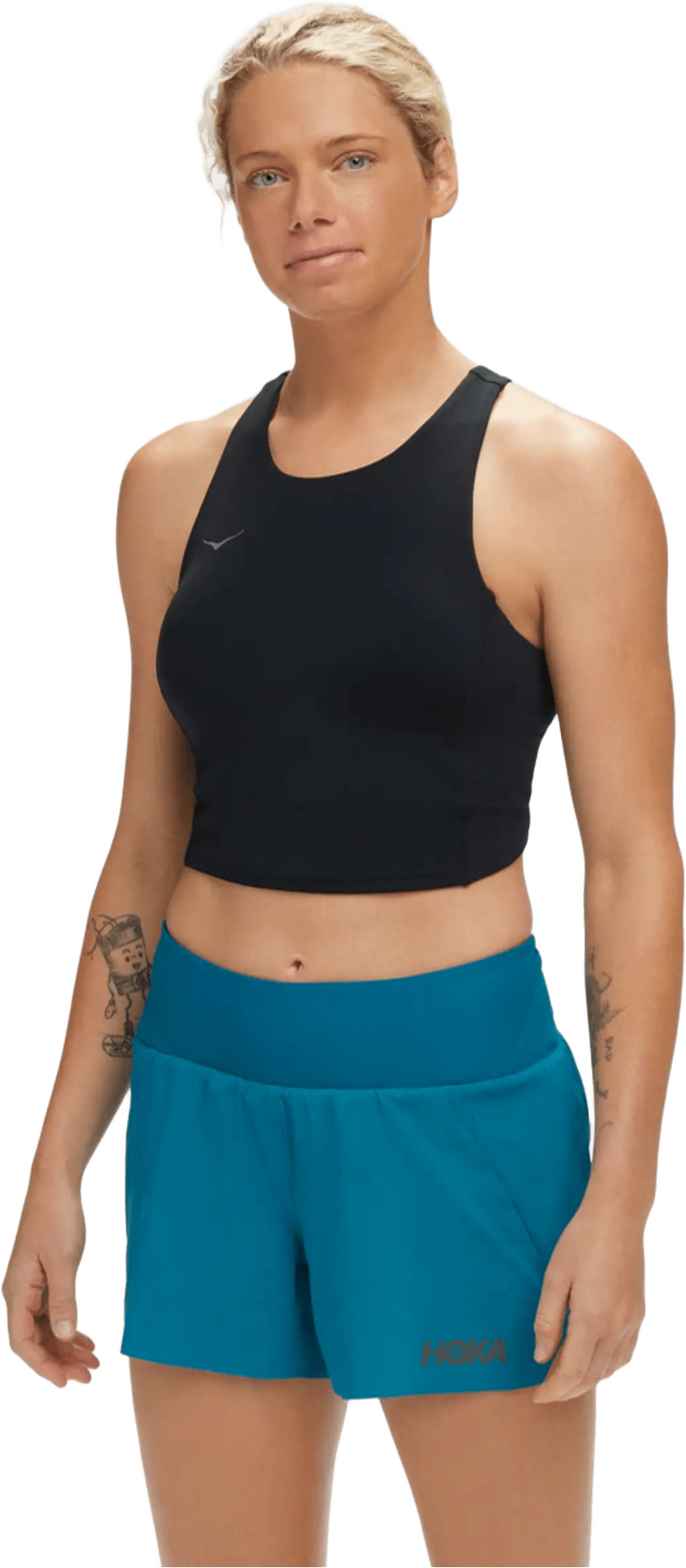 Hoka Elaro Crop Bra Womens Black