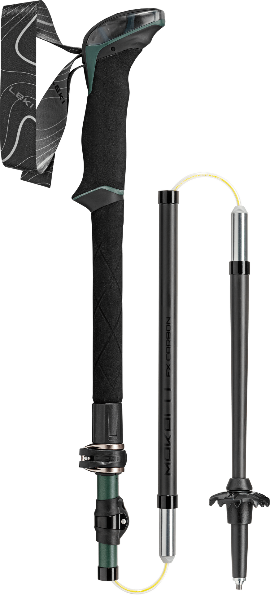 LEKI makalu FX Carbon Naturalcarbon - Malachite Green - Black