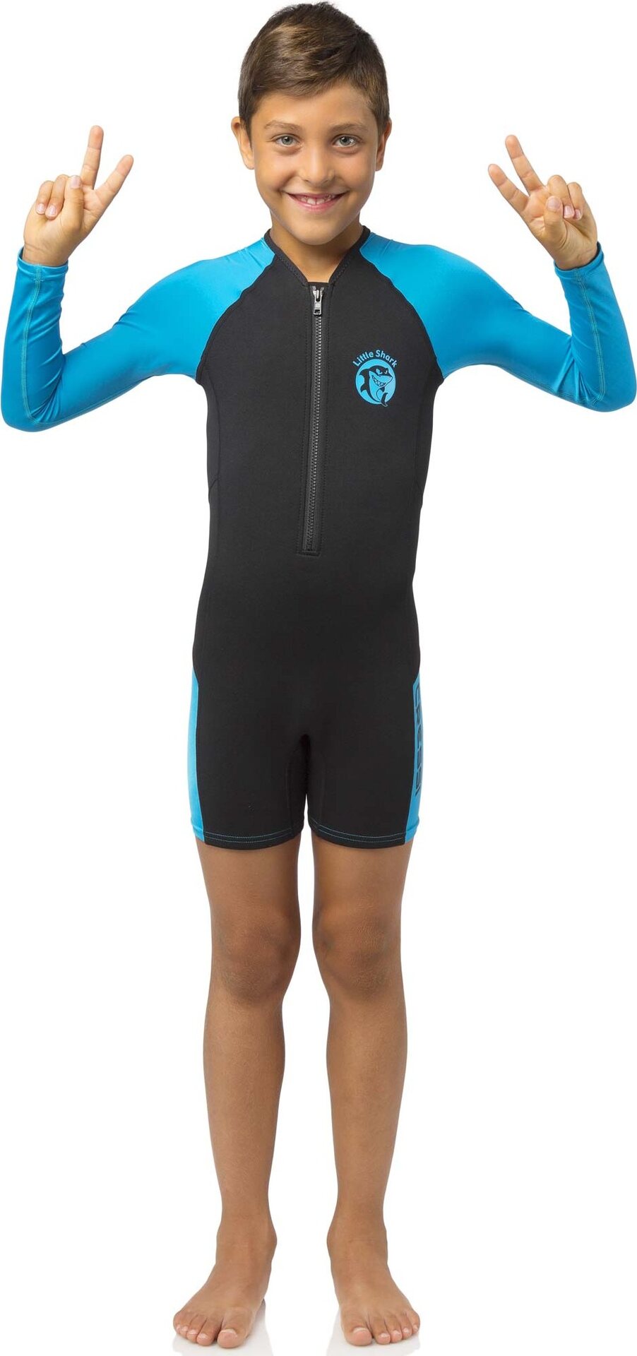Cressi Little Shark Shorty Long Sleeves 2mm Black / Blue