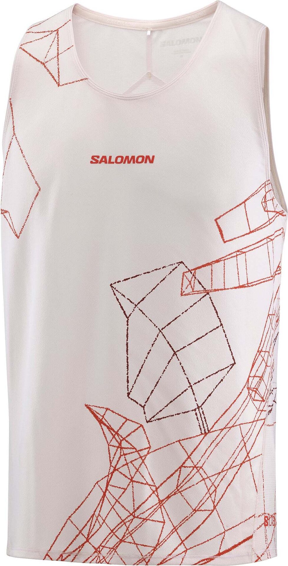 Salomon S/Lab Speed Singlet Mens Lilac Ash/Fiery Red
