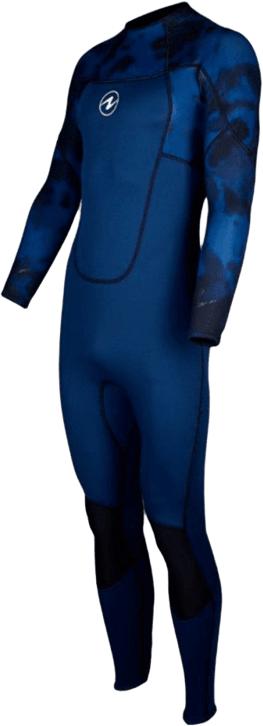 AquaLung HydroFlex Dive Wetsuit 3mm Mens Navy Blue/Print Blue