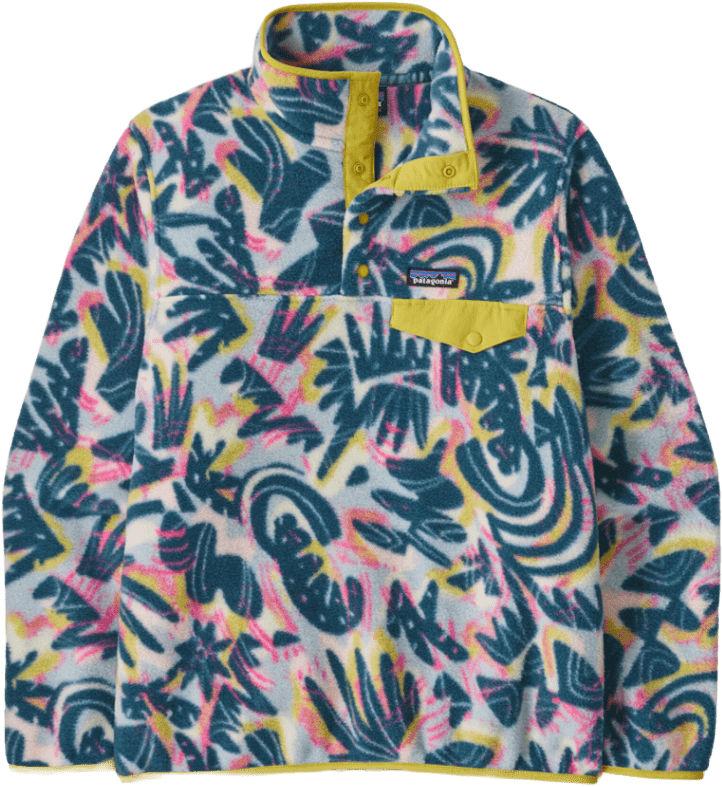 Patagonia Lightweight Synchilla Snap-T Pullover Womens Wild Botanist: Tidal Teal
