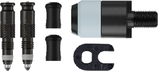 Schwalbe Clik Valve Core Kit Pump Head Adapter Black (SV) Presta Valve