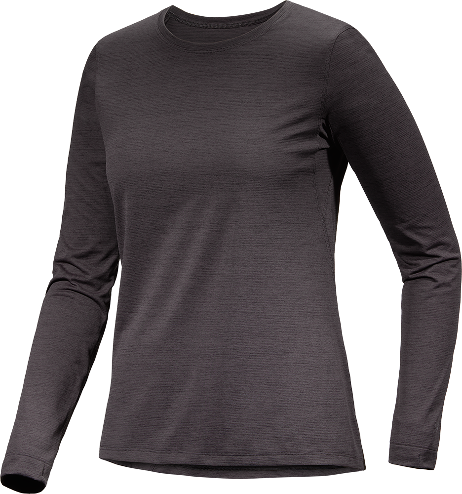 Arc'teryx Taema Crew Long Sleeve Womens Black Heather