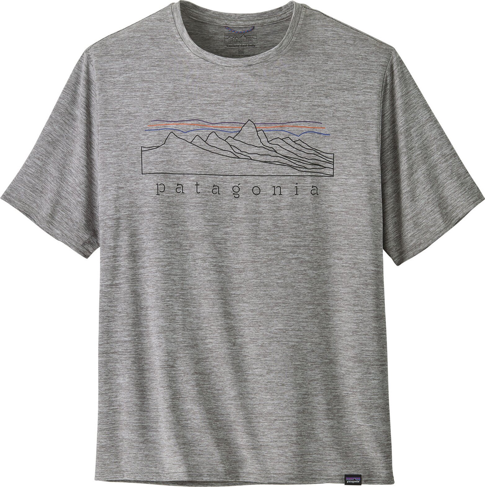 Patagonia Capilene Cool Daily Graphic Shirt Mens Stratapeaks: Feather Grey