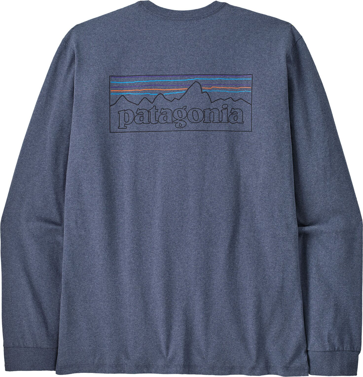 Patagonia Long-Sleeved P-6 Logo Responsibili-Tee Mens P-6 Outline: Current Blue