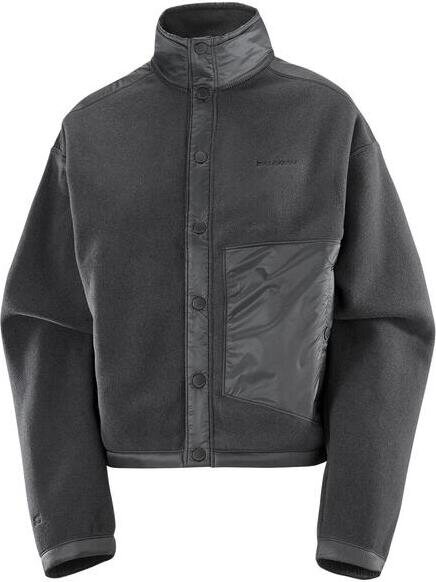 Salomon Chroma Fleece Cardigan Womens Deep Black