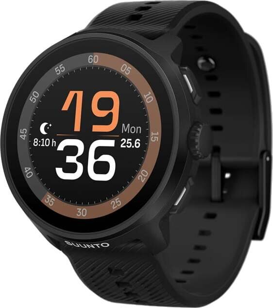 Suunto Run Silikonirannekkeella All Black