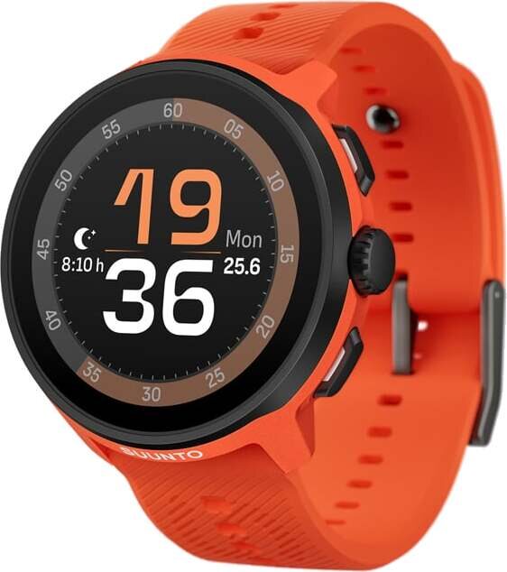 Suunto Run Silikonirannekkeella Coral Orange