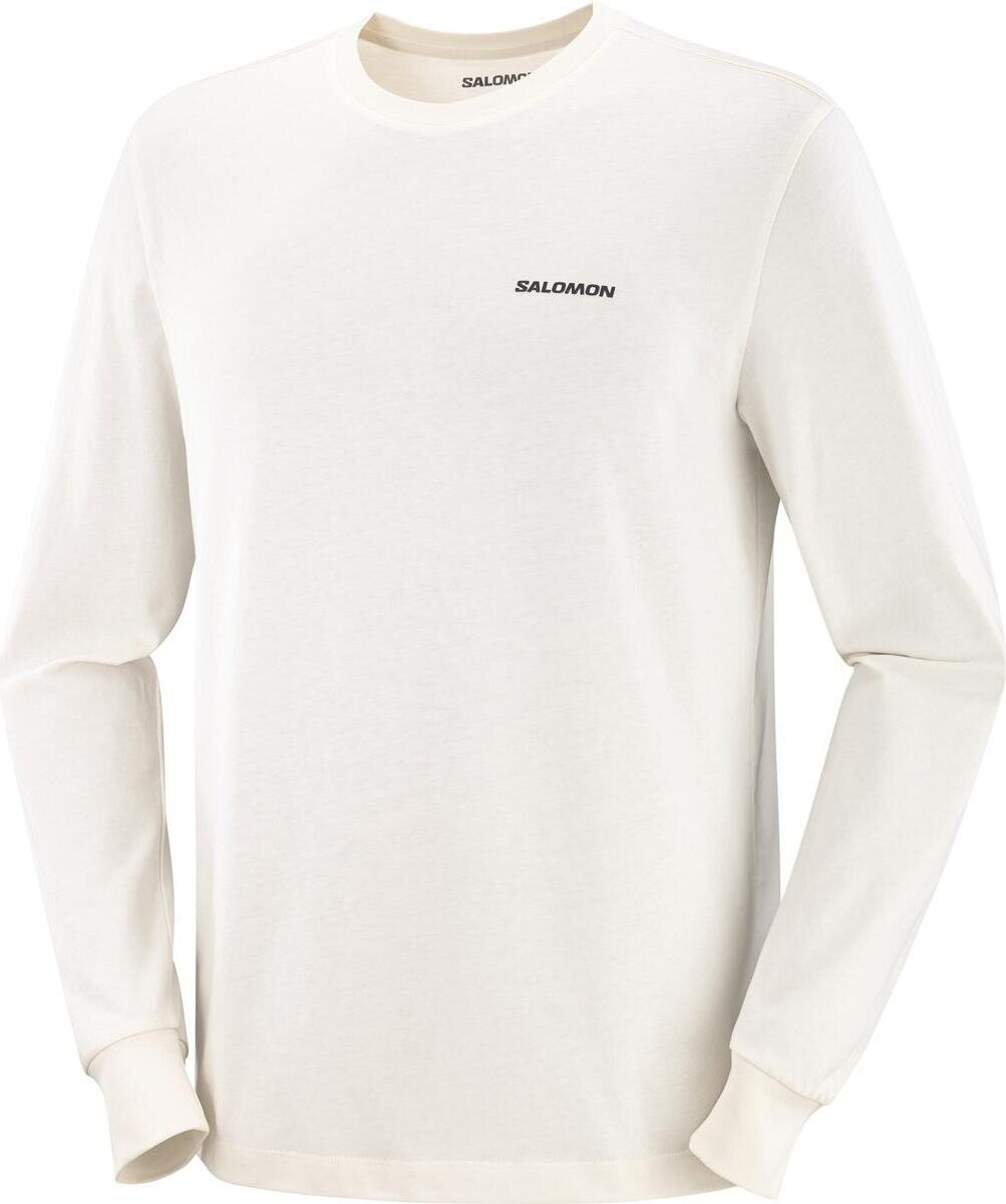 Salomon Logo Long Sleeve Tee Mens Whisper White