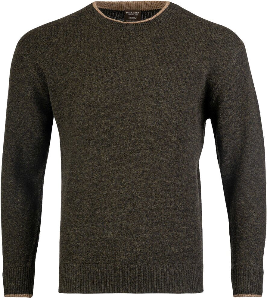 Jack Pyke Ashcombe Crewknit Pullover Dark Olive
