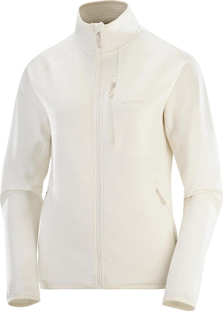 Salomon Essential Lightwarm Full Zip Womens Whisper White