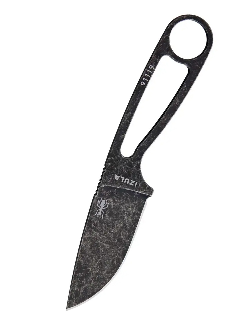 ESEE Knives Izula Black Oxide Coating / Black Sheath with Clip Plate