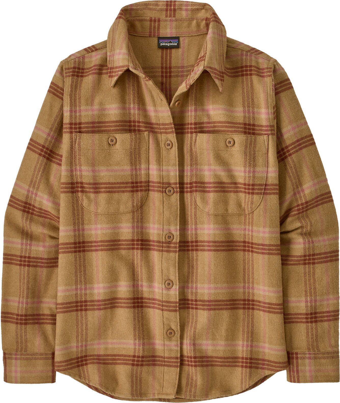 Patagonia Fjord Flannel Shirt Womens Old Spruce: Nest Brown