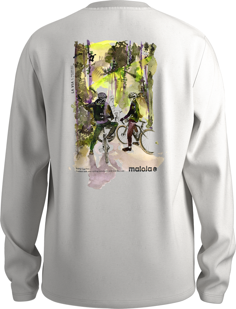 Maloja PeilsteinM. Organic Cotton Longsleeve Mens Shaded White Cycling