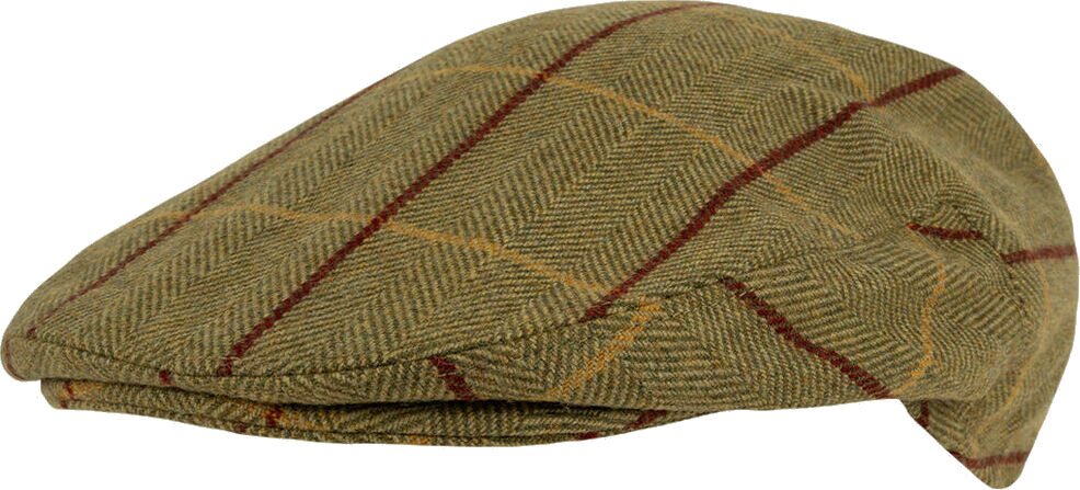 Jack Pyke Wool Blend Flat Cap Green Tweed