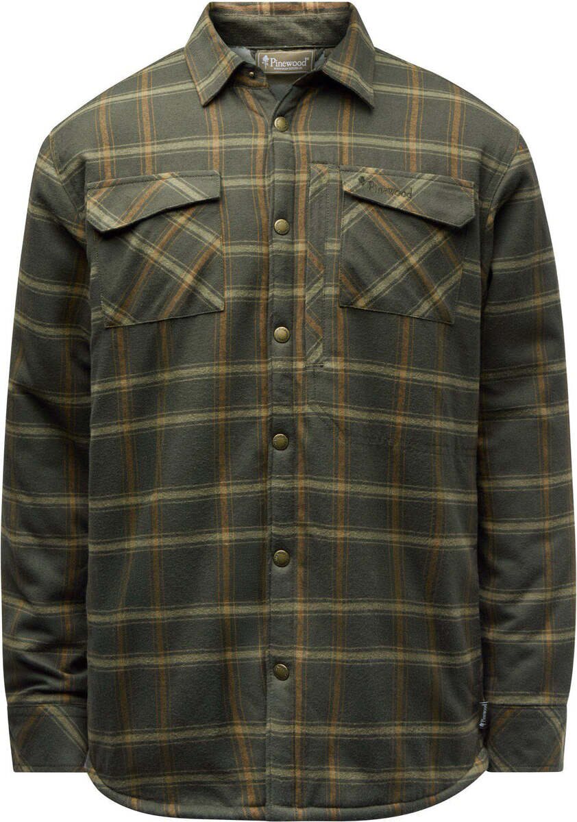 Pinewood Pile Overshirt Mens D.Green/Bronze