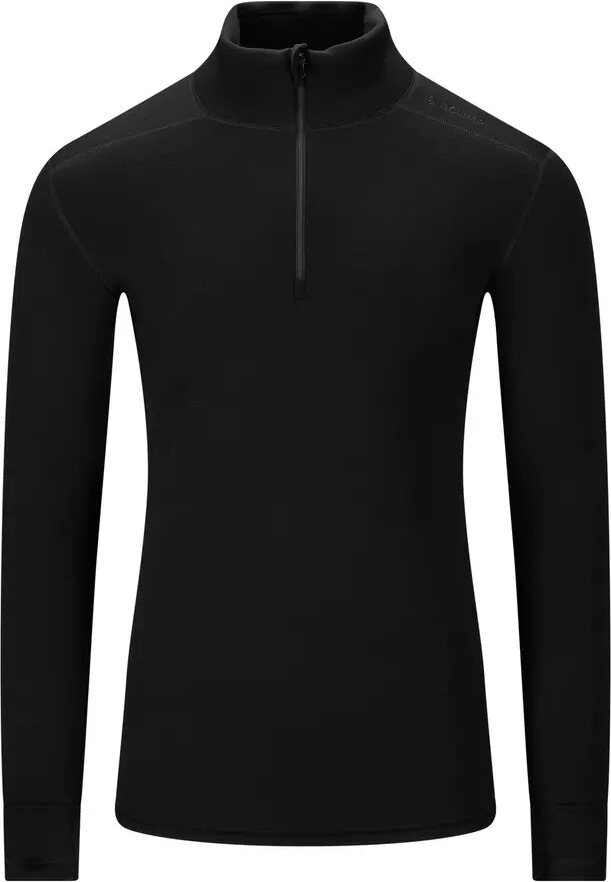 Aclima FleeceWool Polo w/ Zip Mens Jet Black