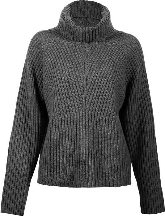Skhoop Signe Roll Neck Womens Blackmelange