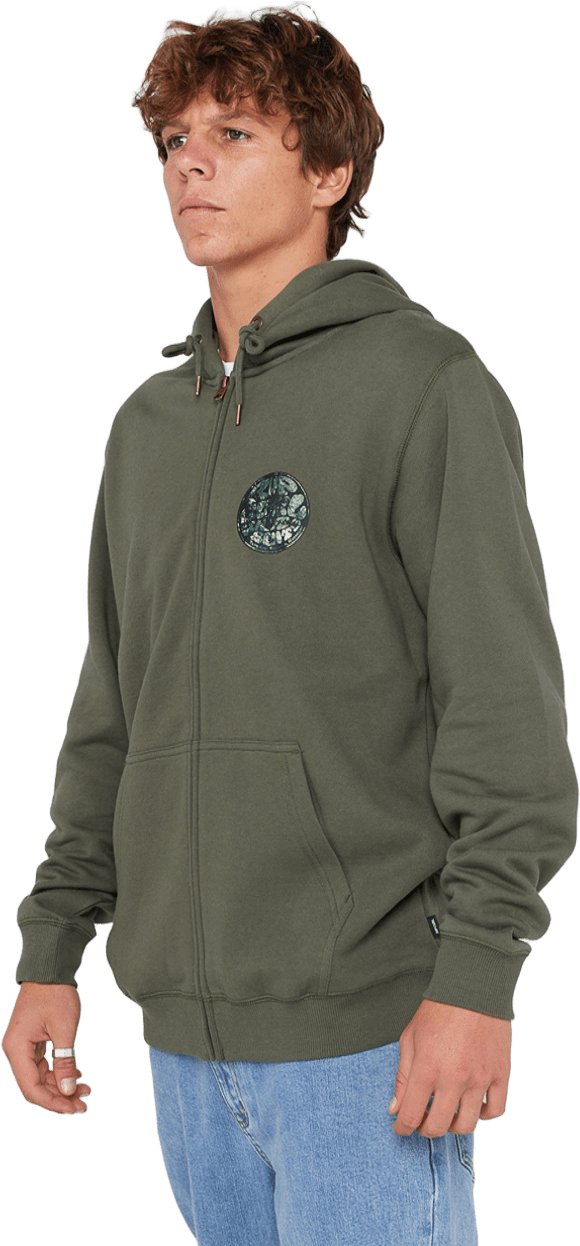 Rip Curl Wettie Passage Icon Zip Thru Mens Cactus Green
