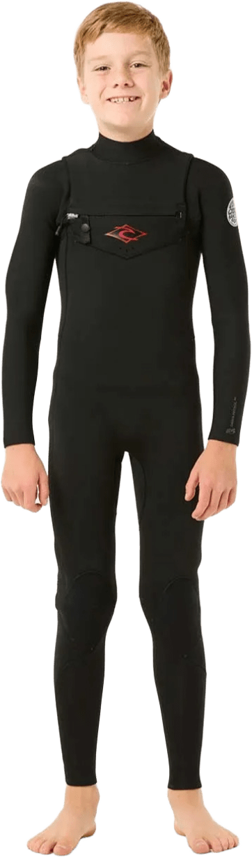 Rip Curl Dawn Patrol Chest Zip 3/2 Kids Black